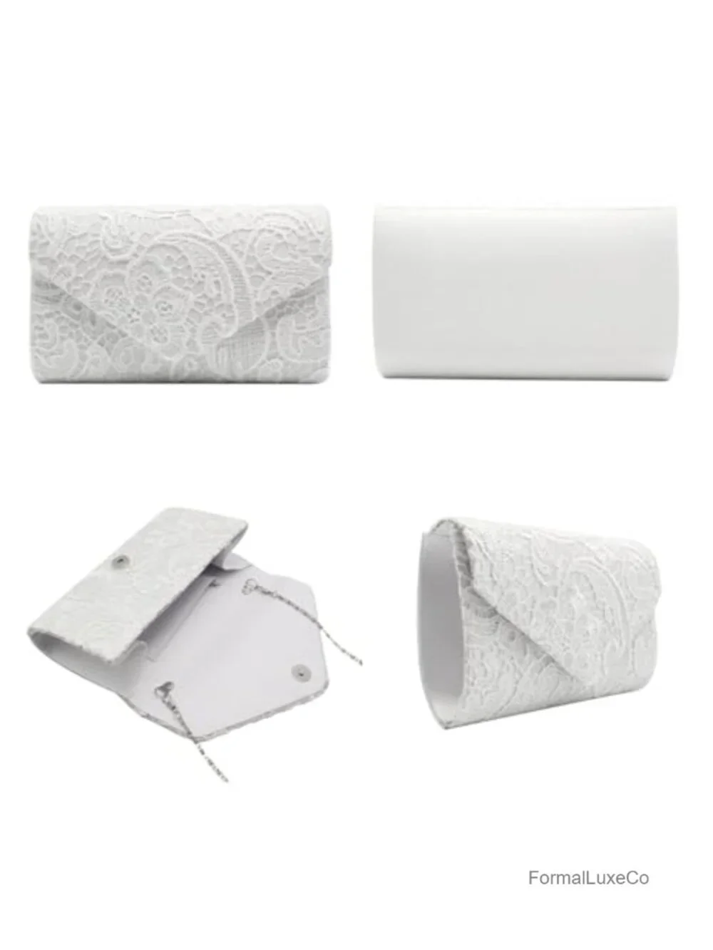 Lace Embroidered Clutch Evening Bag for Wedding Prom Party